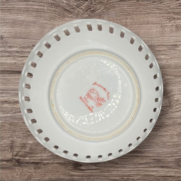 AIYO China from Occupied Japan Vintage Rose Bowl with Gold Trim 6” Diameter 2” H - Picture 5 of 6